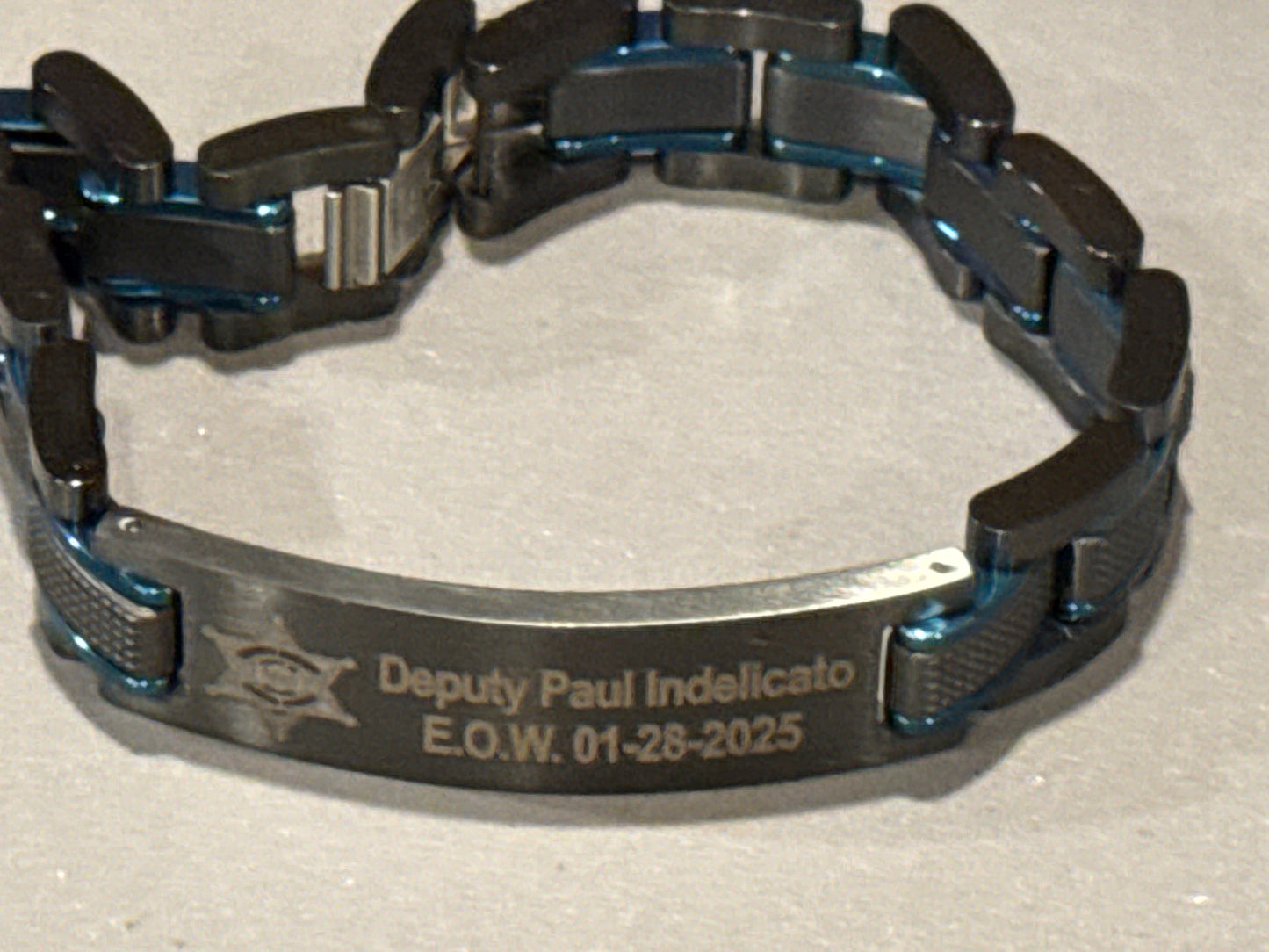 Memorial Challenge Coin, Cups, Mugs, Tankards & Bracelets: Cayuga County (NY) Deputy Paul Indelicato