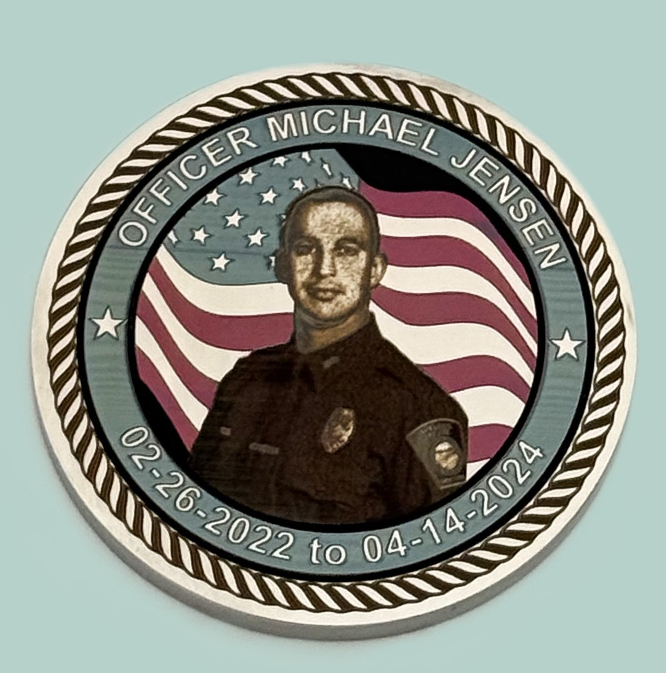 SPD-2” Stainless steel coin- both sides engraved