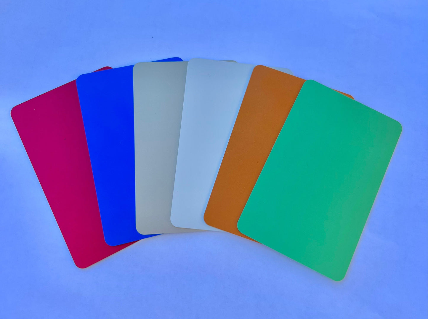 20 Metal Business Cards Anodized Aluminum 86x 54 mm .8 mm thickness
