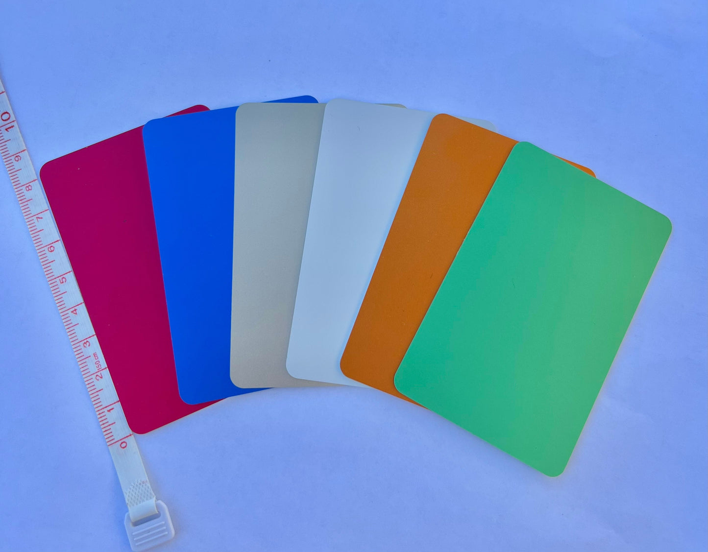 20 Metal Business Cards Anodized Aluminum 86x 54 mm .8 mm thickness