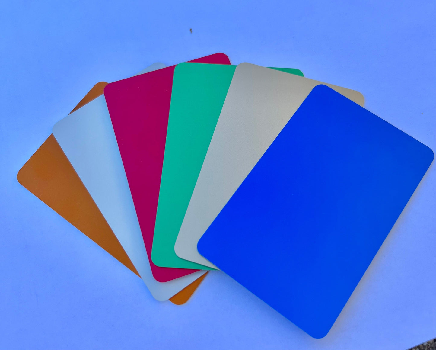 20 Metal Business Cards Anodized Aluminum 86x 54 mm .8 mm thickness