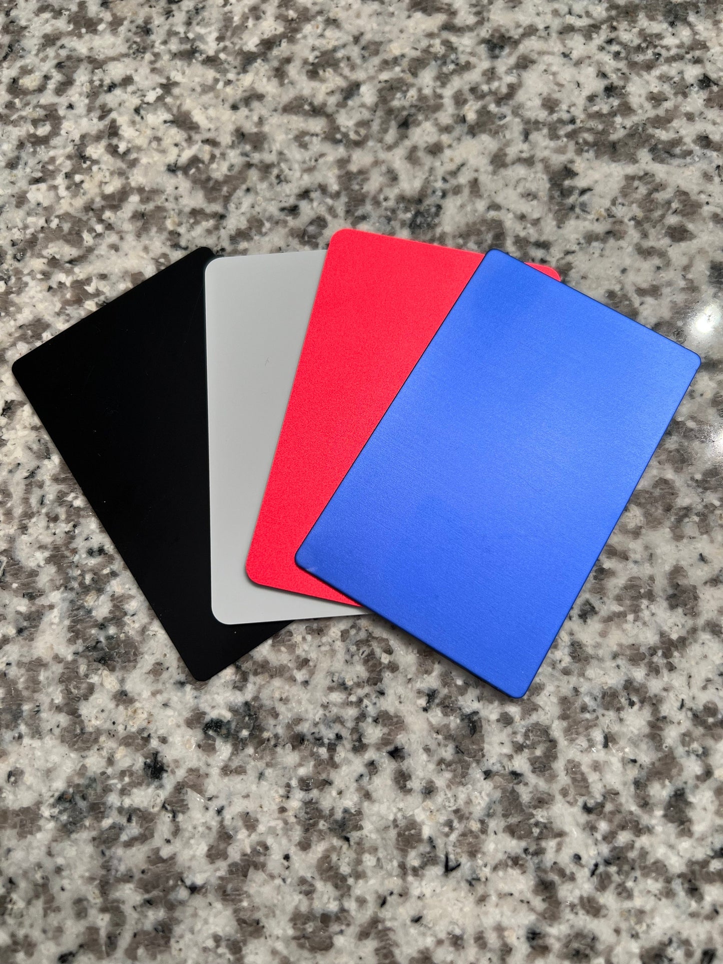 20 Metal Business Cards Anodized Aluminum 86x 54 mm .8 mm thickness