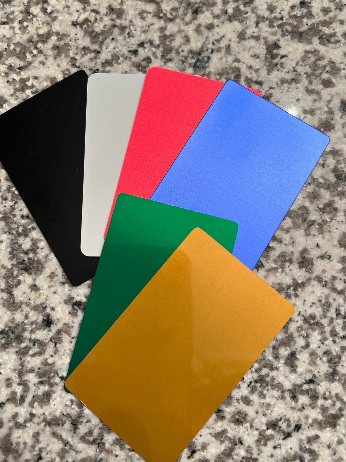 20 Metal Business Cards Anodized Aluminum 86x 54 mm .8 mm thickness